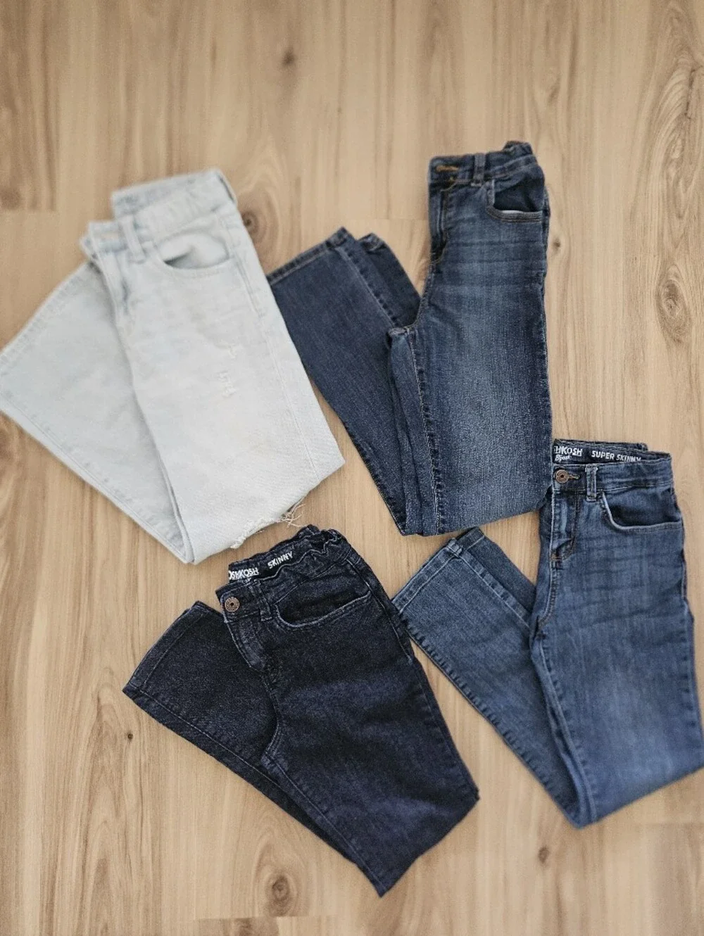 Girls Denim Jeans Bundle - 4 Pairs